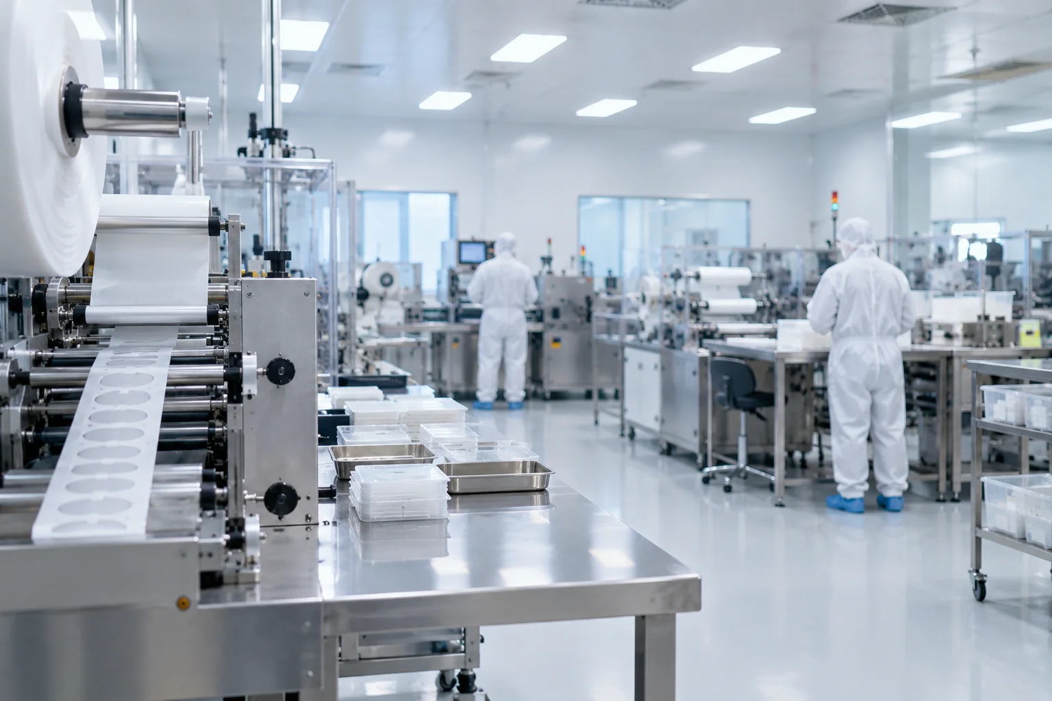 ISO Class 7 cleanroom with medical converting equipment